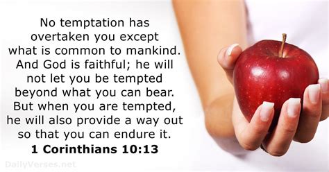 September 12, 2017 - Bible verse of the day - 1 Corinthians 10:13 - DailyVerses.net