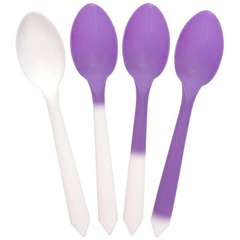 Color Changing Plastic Dessert Spoons - Frozen Dessert Supplies