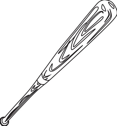 baseball bat clipart black and white - Clip Art Library