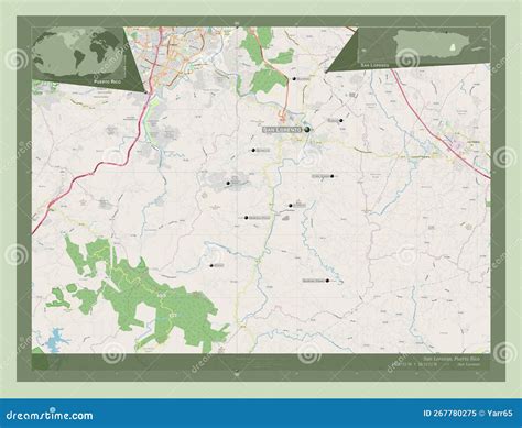 San Lorenzo, Puerto Rico. OSM. Labelled Points of Cities Stock ...