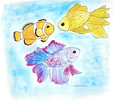 Fish Drawing Tutorial: Easy Step by Step Video - Smiling Colors