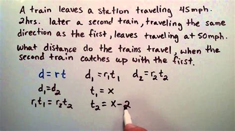 How to Solve a Uniform Motion Problem , Intermediate Algebra , Lesson ...