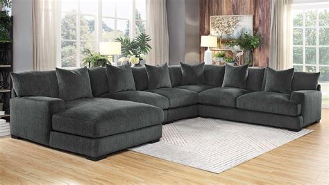 Homelegance Worchester Sectional Sofa Set - Dark gray 9857DG-SOFA SET | Homelegance ...