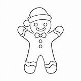 Cute Gingerbread Man Christmas Coloring Pages sketch template