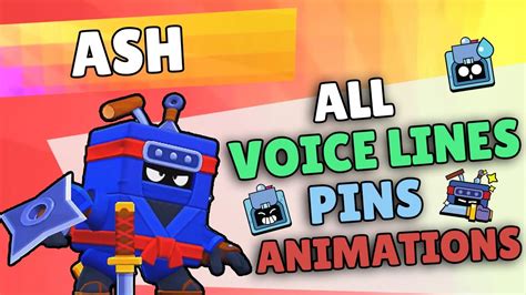 Ash - All Voice Lines, Pins & Animations | Brawl Stars - YouTube