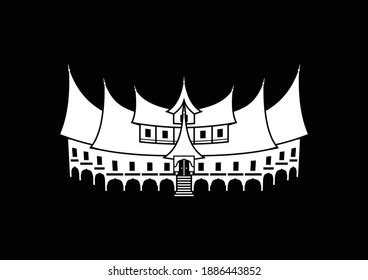 Rumah Gadang Silhouette Illustration Vector Stock Vector (Royalty Free) 2296804459 | Shutterstock