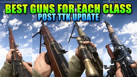 Battlefield 1 Best Guns For Each Class - Post TTK Update - YouTube