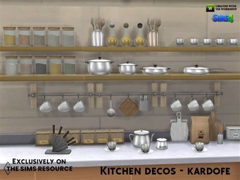 Clutter for the kitchen. Found in TSR Category 'Sims 4 Decorative Sets ...