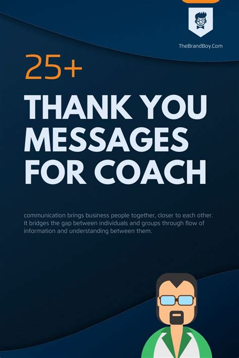 a man with glasses on his face and the words 25 + thank you messages for coach