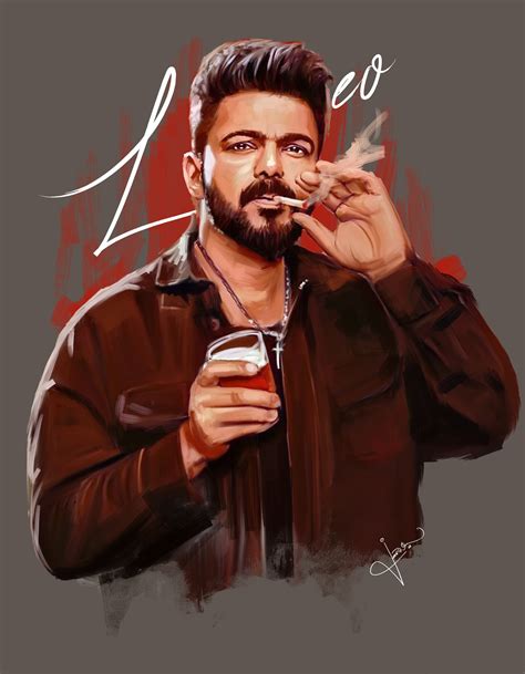 ArtStation - Leo Thalapathy Vijay Painting 2023