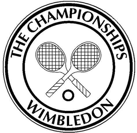 Coloring page Tennis : Logo Wimbledon 7