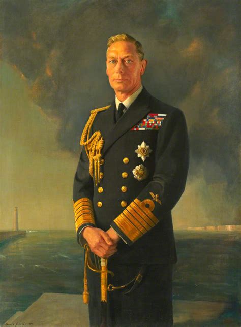 Portrait of H.M. King George VI by Denis Fildes, c. 1949. | George vi, King george, British royalty