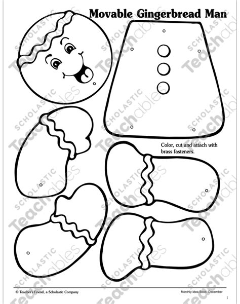 Gingerbread Man Story Coloring Page