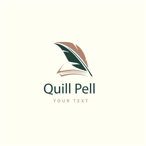 flat design quill pen logo design template 14304583 Vector Art at Vecteezy