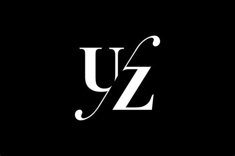 UZ Monogram Logo design By Vectorseller | TheHungryJPEG.com