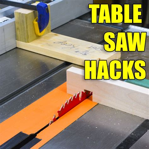 5 Quick Table Saw Hacks / Woodworking Tips and Tricks | Woodworking tips, Learn woodworking ...