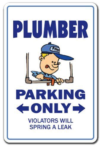 Plumber Novelty Sign IndoorOutdoor Funny Home Dcor for Garages Living Rooms Bedroom Offices ...