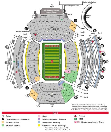 Elegant husker football seating chart | Nebraska cornhuskers football, Cornhuskers football ...