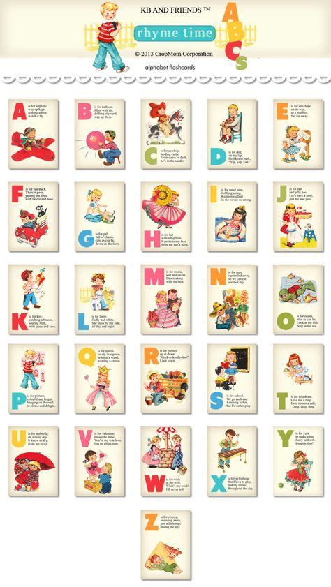 Rhyme Time ABCs by KB and Friends™ is a set of digital 3 by 4.2 ...