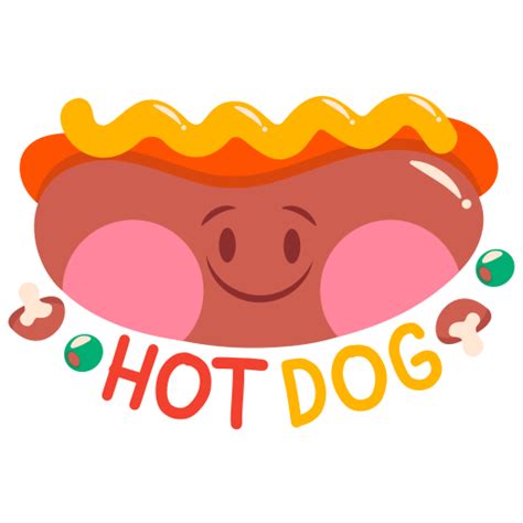 Hot dog Stickers - Free food and restaurant Stickers