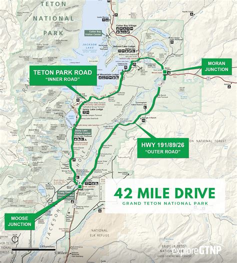 42 Mile Scenic Loop Drive Grand Teton National Park Map Info - Pro Discover Your Ideas