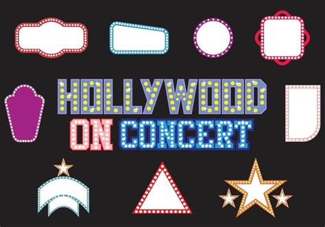 Hollywood Sign Lights 134622 Vector Art at Vecteezy