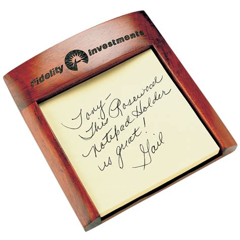 Promotional Rosewood Notepad Holder | Customized Sticky Note Holders | Customized Rosewood ...