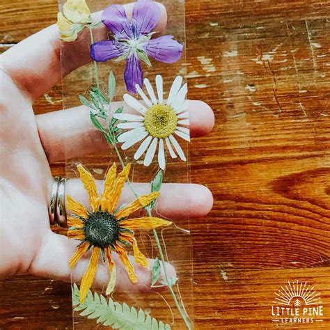 Easy DIY Flower Bookmark • Little Pine Learners