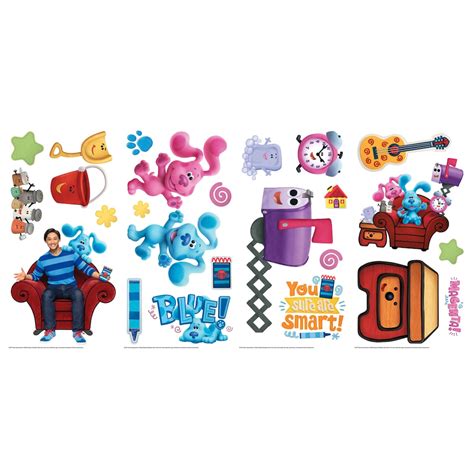 RoomMates 12.46-inch x 8.07-inch Blue's Clues Wall Decals 23-Piece ...