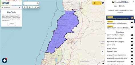 Download Lebanon Administrative Boundary Shapefiles - Governorates ...