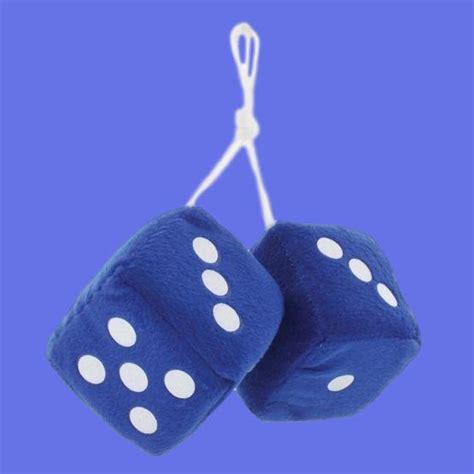 Blue Fuzzy Dice -C5037B