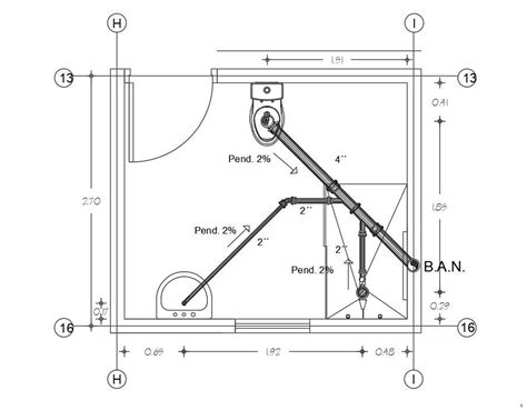 Sanitary Plumbing Plan In AutoCAD Drawings - Cadbull