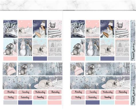 Printable Erin Condren Planner Stickers Winter Sticker Kit - Etsy