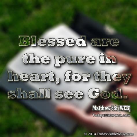 Blessed are Pure in Heart - Todays Bible Verse