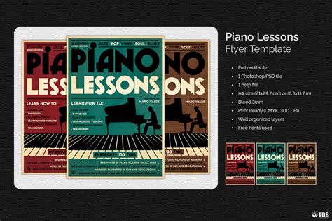 Piano Lesson Flyer Template