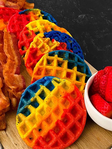 How to Make Rainbow Waffles - Big Family Blessings