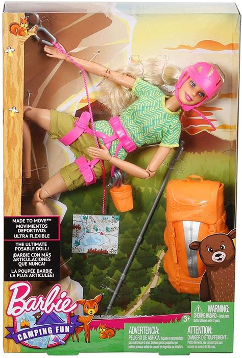 Barbie Camping Fun Made To Move with Hiking and Rock Climbing Gear