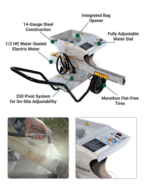 MudMixer™ MMXR-3221 Portable Concrete & Cement Mixer