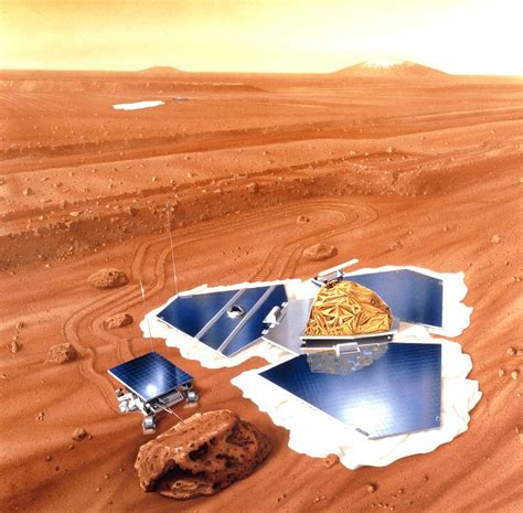 Artwork Of Mars Pathfinder After Landing On Mars Photograph by Nasa