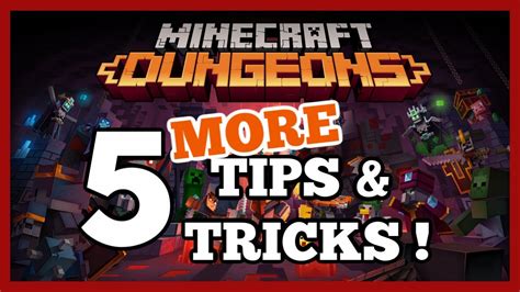 5 *MORE* TIPS & TRICKS FOR MINECRAFT DUNGEONS! - YouTube