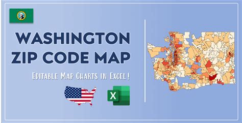 Washington Zip Code Map and Population List in Excel