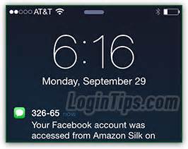 Setup Facebook login notifications