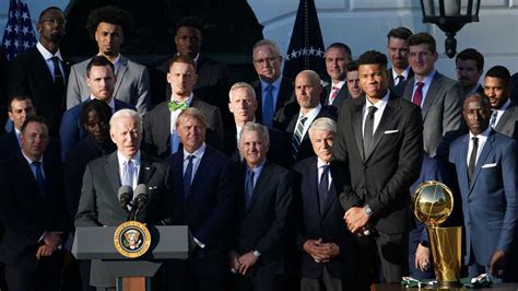 Milwaukee Bucks are the first NBA champions to visit the White House ...