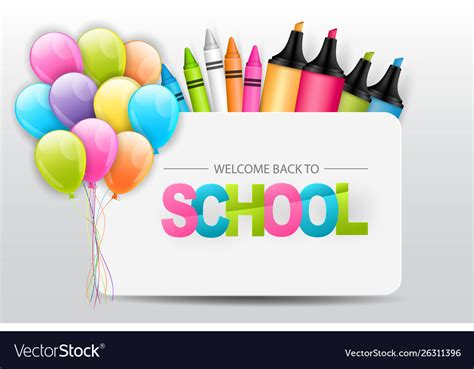 Welcome back to school banner Royalty Free Vector Image