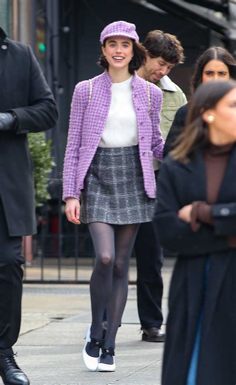 Margaret Qualley in a Lilac Blazer Was Seen Out in New York 02/15/2024 ...