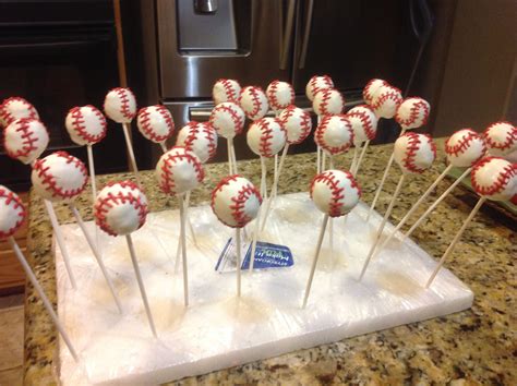 Baseball cake pops | Baseball cake pops, Cake pops, Baseball cake