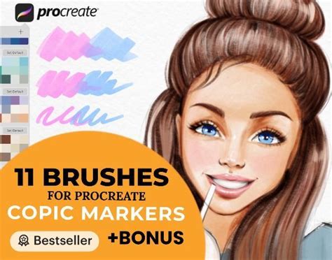 Procreate brushes, Copic brushes for procreate, procreate color palette, procreate stamps, copic ...