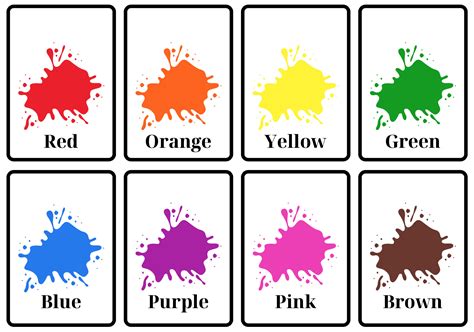 First Colour Flashcards Printable - Etsy Australia