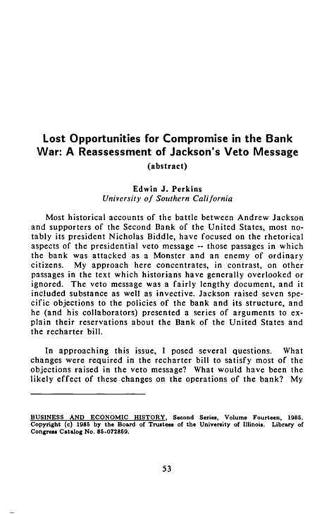 A Reassessment of Jackson's Veto Message.