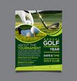 Golf tournament flyer design template Royalty Free Vector
